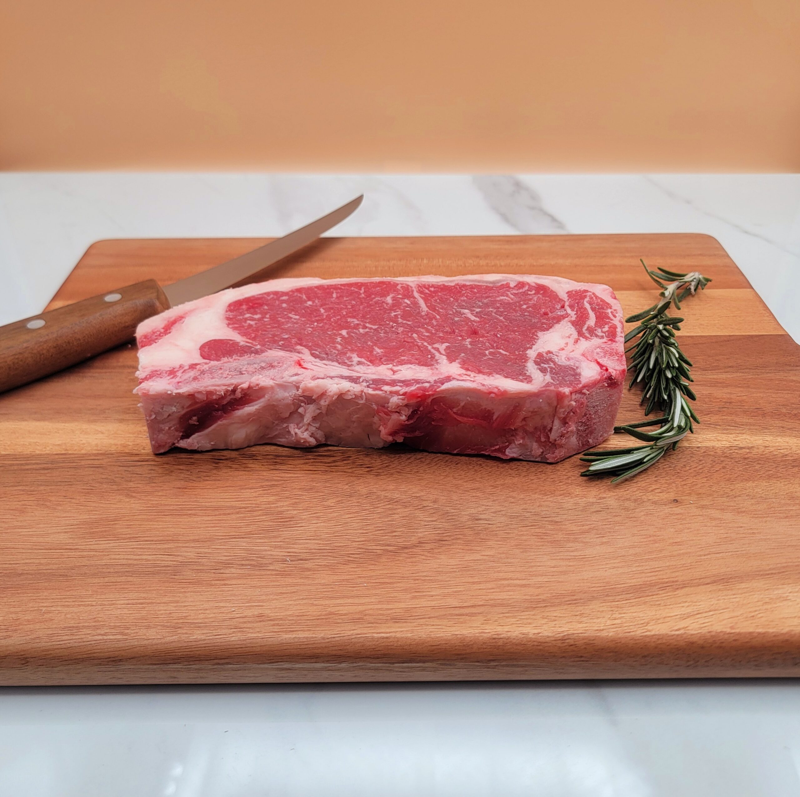 Beef New York Steak Bone-In Mt. Angel Meat Co.