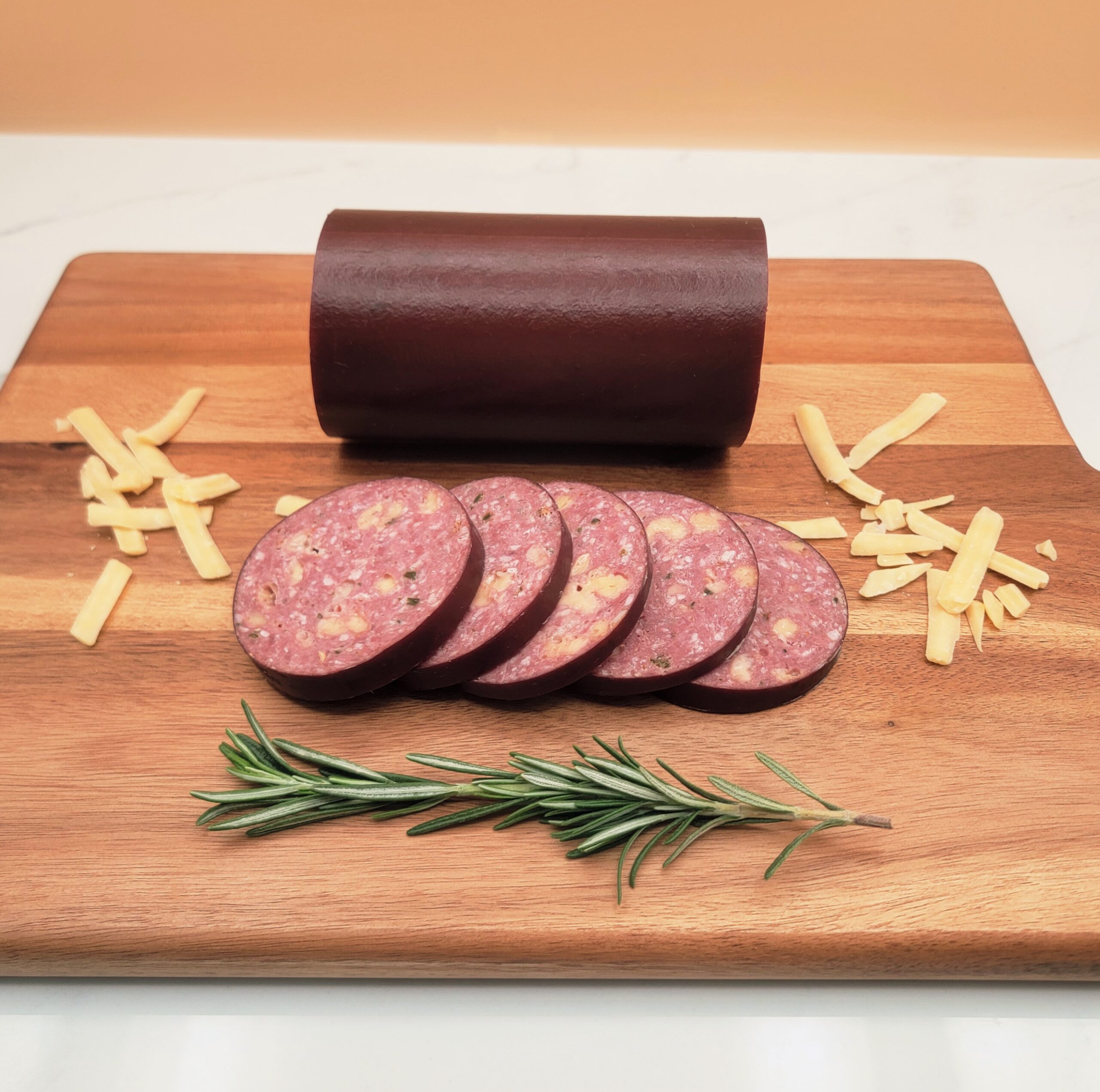 Cheddar Jalapeno Summer Sausage 1 lb. Roll Mt. Angel Meat Co.